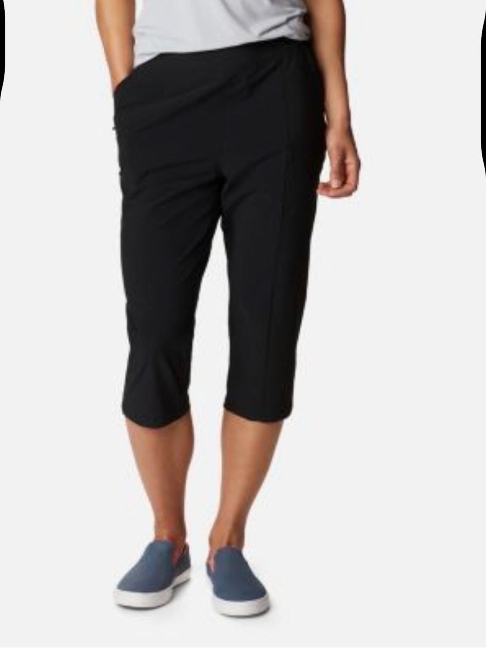 Women's PFG Columbia Tidal Sands Black Capris. Sz M. NWOT